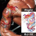 【HBESTY Magic Tattoo】 Men Temporary Tattoos Large Body Art Painting Shoulder Chest Arm Muscle Tattoo Stickers Totem Dragon Tattoo Pattern Waterproof. 