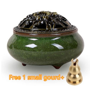 Ceramic Incense Burner Censer Ice Crack Buddha Incense Holder for Yoga Spa Aroma Home Decor Insense Cones Candle Stick Coil Incenso