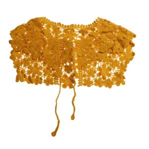 FEELINGS Hollow Out Fake Collar Shawl Crochet Lace Knitted Lace Mini Cape Shawl Casual Cute Detachable Collar for Women