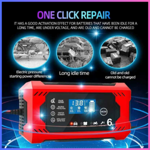 TERLARIS PENGIRIMAN CEPAT COD EAFC Charger Aki Mobil Motor LCD Pulse Repair 12V 6A/CHARGER aki otomatis motor mobil super cepat fast muktifungsi serbaguna canggih murah tahan lama gratis ongkir/cas aki digital otomatis terbaik nyaman di gunakan
