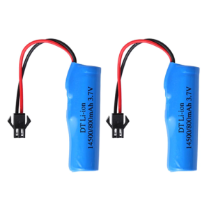 Pack of 2 Liion Batteries Rechargeable Pack 3.7V 800mAh for Model Toy Remote Control Cars and Accessories