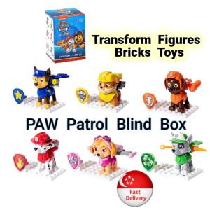 【SG stock】PAW Patrol Blind Box Model Building Blocks Toy Transform Figures Bricks Toys for Kids PAW Patrol Toys birthday gift