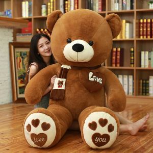 【SG-spot】Super Large Love Bear Doll Scarf Bear Teddy Bear 80 /160cm Confession Doll Plush Toy