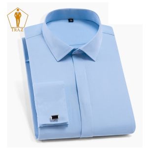 Áo sơ mi TRAZ măng séc nam cufflink cao cấp chống nhăn thấm hút mồ hôi(mặc ôm thì giảm 1 đến 2 size)