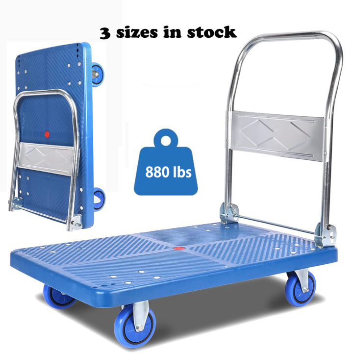 Push Cart Dolly, Moving Platform Hand Truck, Foldable For Easy Storage And 360 Degree Swivel Wheels With 1320lb Weight Capacity