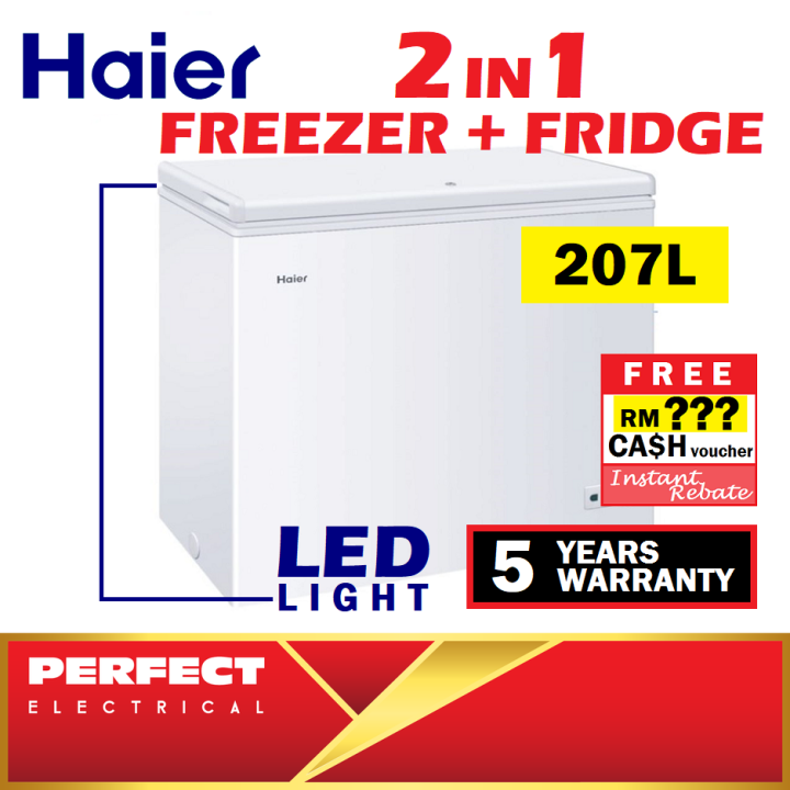 Haier BD248HMC 207L Convertible Chest Freezer 2 in 1 Dual Fridge