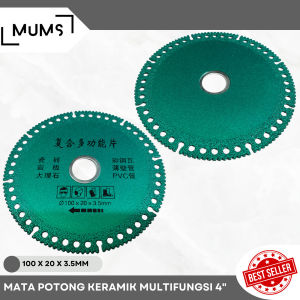 mitra bgn Mata Pisau Gergaji Potong Keramik Marmer Kaca Berlian 100mm Multifungsi Bahan Metal Dedra 4 Inch Mata Potong Granite Batu 6in1 Mata Gerinda Gurinda Grinder Saw Cutting Disc Mata Potong Besi Aluminium Stainless Potong Pipa Paralon Pvc Plastik