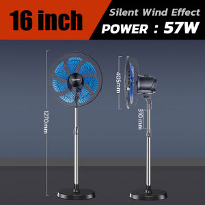 Adj Vertical Fan 16-20 Inch Floor Standing Fan 7 Blades Quiet Energy-Saving Durable Round Base
