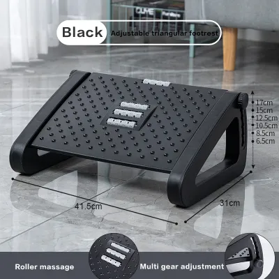 Adjustable Footrest ergonomic Foot Rest Office Under Desk With Foot Massage Roller Support Leg Feet Relaxing Leg Rest 6 Height Adjustable Footrest 脚底按摩凳