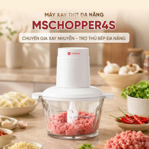 Máy Xay Thịt Đa Năng Masuto MSCHOPPER4S - Xay Thịt Rau Củ Gia Vị Cối Thủy Tinh Cao Cấp Dễ Vệ Sinh Bảo Hành 12 Tháng