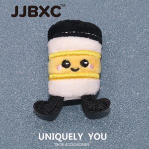 JJBXC CHARM รองเท้าหัวเข็มขัดข้ามอุปกรณ์เสริมรองเท้าการ์ตูนตุ๊กตา Gourmet Toast Avocado DIY รองเท้าแฟชั่นอุปกรณ์เสริม