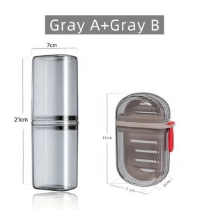 กล่องสบู่ ที่วางแปรง กล่องแปรงสีฟันสำหรับเดินทาง เหมาะสำหรับการเดินทางและใช้ในบ้าน Cutie world