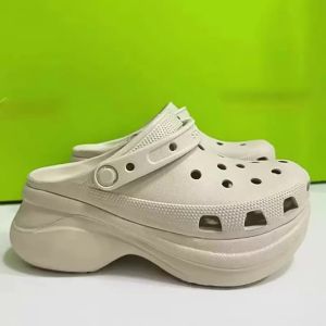 [Free Shipping] New Croc-Style 7CM Clogs For Women Summer Thick-Soled Non-Slip Height-Increasing Closed-Toe Beach Clogs