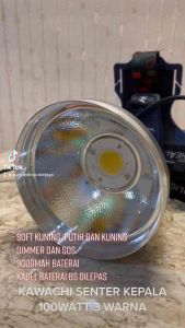 Kawachi Senter Kepala 100Watt COB LED dengan 3 Warna Cahaya LC 100