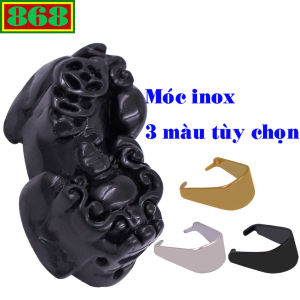 Mặt dây chuyền tỳ hưu đá đen 3.6 cm ( size nhỏ ) kèm móc inox mặt Tỳ hưu