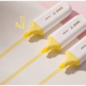 【 DELI】Deli Highlight Pen 25 Pastel/Neon Luminous Colors - Student and Office Use - Multi-Color Line Brick Pen