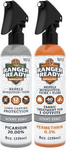 Ranger Ready P2Pak Permethrin + Picaridin Insect Repellent Scent Zero 8 Oz