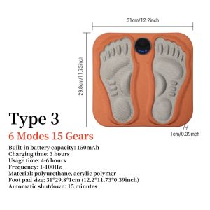 3D Foot Massage Mat Electric Leg Massager for Blood Circulation Edema Muscle Relaxation Pad USB Rechargeable Fitness Home