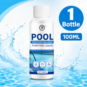 Pool Purifying Liquid Swimming Pool Water Clarifier Cloudy Water Treatment Water Clarity Enhancer Pool Cleaner Routine Pool Maintenance Pool Water Care Home Outdoor Pool Cleaning Supplies Water Treatment Solution Pool Cleaning Accessories