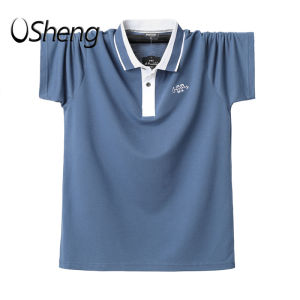 VSheng M-6XL Big Size Polo Shirt For Men Oversized TShirt Short Sleeve Lapel Tops Maximum Support 135kg