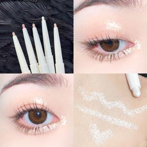 Dorisna Facial Highlighter Stick Waterproof Pearlescent Eyeshadow Stick Long Lasting Glitter Shimmer Eye Shadow Lying Silkworm Pen Eyes Makeup