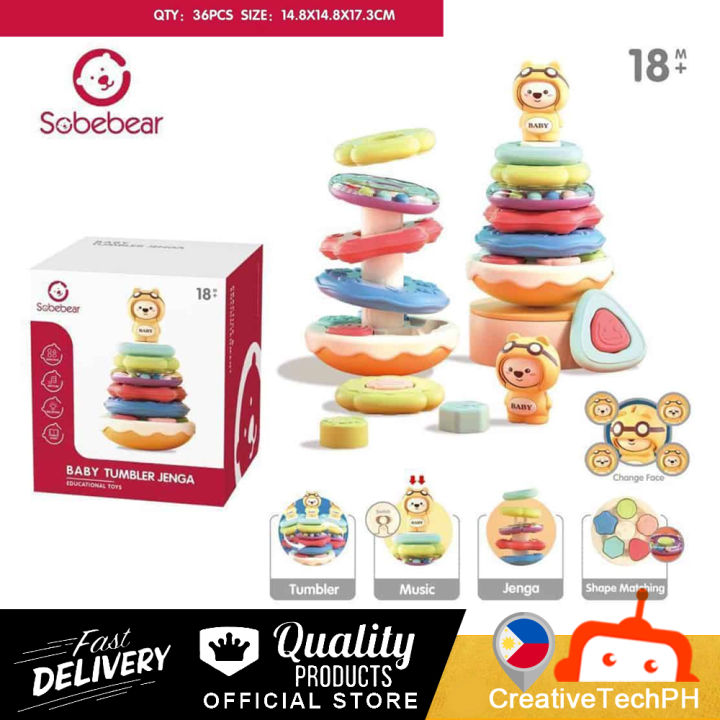 Sobebear Baby Tumbler Jenga Educational Toys (18+ Months) Stacking