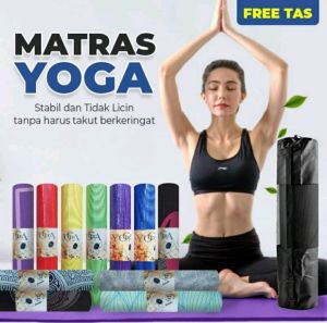 Matras Yoga Mat MATRAS YOGA ALAS SENAM free Tas Matras 10mm NBR