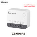 SONOFF ZBMINIR2 Extreme Zigbee Smart Switch Mini Smart Switch External Switch Control APP Voice Control Detach Relay Mode Smart Zigbee Router, Neutral Wire / Zigbee Hub Required. 