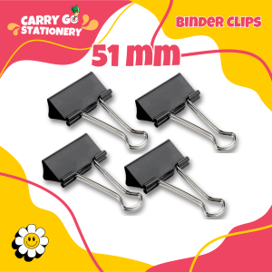 (6 PCS) Binder Paper Clip Clamp Black Metal Heavy Duty School Office Supplies Carry Go Stationery