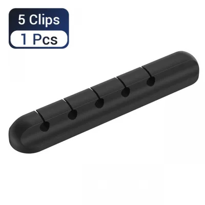 Trình quản lý cáp Cuộn Dây Cáp USB Bằng Silicon Máy Tính Để Bàn Cáp Kẹp Đa Năng Sắp Xếp Gọn Gàng Cáp Chủ Cho Dây Tai Nghe Chuột-HAUSE