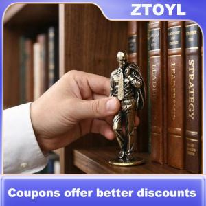 【ZTOYL】 Brass Male Model in Classic Suit Statue Vintage Home Decor Gentleman Fig Collectible Office Decor