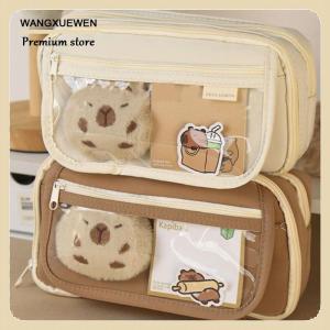 [COD] New Capibala Pencil Bag Stationery Bag Cute Fabric Pencil Case Kawaii Dirty-resistant Large-capacity High-looking Pencil Case