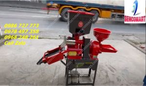 Máy chà gạo mini gia đình Toàn Phát TF1000 động cơ 35kw dây đồng