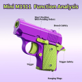 3D Gravity Knife Model Gun Mini 1911 Non-Firing Bullets Toy Gun Jumping Small Radish Knife Decompression Toy Butterfly Knife. 