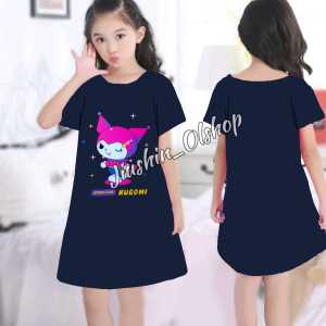 Kuromi daster anak perempuan | Dress anak perempuan murah | Motif Kuromi | untuk anak umur 1-10 thn