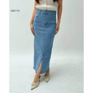 Rok Span Panjang 8/9 Soft Stretchy Denim AOKI Skirt -  Onetta