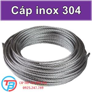 Dây cáp inox 304 1ly (1mm) cáp thép chống gỉ sét - cáp thép thái bình vina