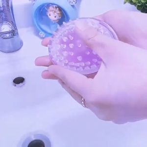 Berus Silikon Rambut 💎 Silicone Hair Brush Scalp Massage Comb Soft Gel Wash Hair Care Accessories Tool