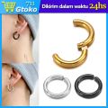 Anting Jepit Tanpa Tindik Anting Klip Anting Fake Anting Palsu Pria Wanita Titanium Anti Karat 1Pc. 
