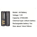 YAMZI AA 3700mWh / AAA 1300mWh Pin sạc lithium 1.5V. 