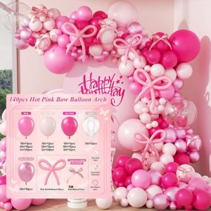 XIJIBAN Bóng bay hình nơ Bộ dụng cụ trang trí bóng bay Màu sắc hỗn hợp Nhiều kích cỡ khác nhau Bộ bóng bay đa dạng Duyên dáng Latex Bộ dụng cụ trang trí bong bóng Tiệc sinh nhật