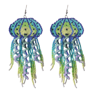 Nghệ thuật Bohemian Bông Tai Tua Rua sứa hình dạng handmade Khuyên tai hạt lễ hội tai Phụ kiện cho một cái nhìn hợp thời trang