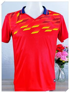 เสื้อกีฬาพิมพ์ลายชิ้นหน้า HanOver 08 สีแดง ลายสวยๆ เหมาะกีฬาสีโรงเรียน บริษัท ห้างร้านต่างๆ