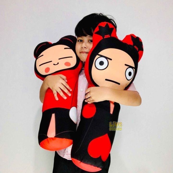 LIVEPILLOW Pucca merchandise Bolster Pillow SET with Zipper BIG SIZE Hotdog Pillow Lazada PH