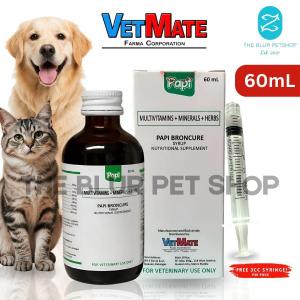 Free 3cc Syringe 60ml Papi Broncure Pets Respiratory Relief for Dog Cat Dogs Cats