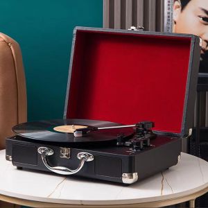 Middix Turntable Vinyl Record Player Suitcase Gramophone Portable Bluetooth Speaker music player phonograph Aux-in RCA output