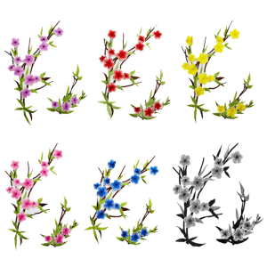 2Pcs Flower Embroidered Patches Sew on Embroidery Applique Flower Fabric Collar Patches for Clothing Jeans Jackets Skirt