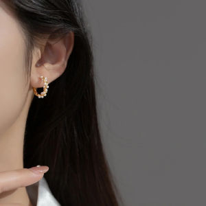 Korea Original Pearl Round Hoop Earrings For Women Aesthetic Fashion Wedding Party Jewelry Gifts