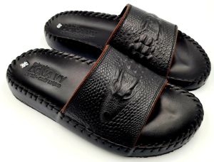 DÉP QUAI NGANG NAM DA BÒ THẬT 100% QUAI CÁ SẤU NỔI BẬT MAY QUAI CHẮC CHẮN V.CSL