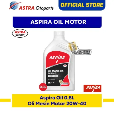 Oli Motor Matic Yamaha Honda 20W-40 Aspira Oil 08L 11-20W40MX